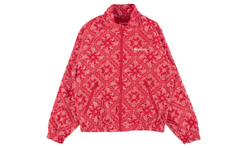 希少Supreme Bandana Track Jacket Redセットアップ