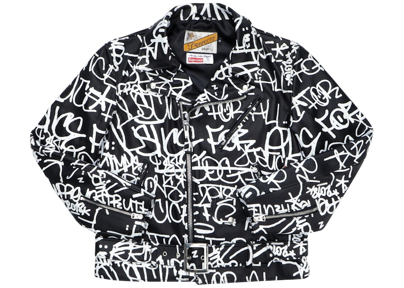 Supreme Comme des Garcons SHIRT Schott Painted Perfecto Leather