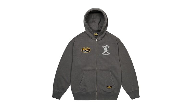Palace x Neighborhood Skull Zip Hood Charcoal Men's - FW25 - US
