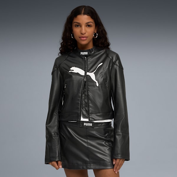 FUTURE.PUMA.ARCHIVE Women's Pleather Racer Jacket | PUMA