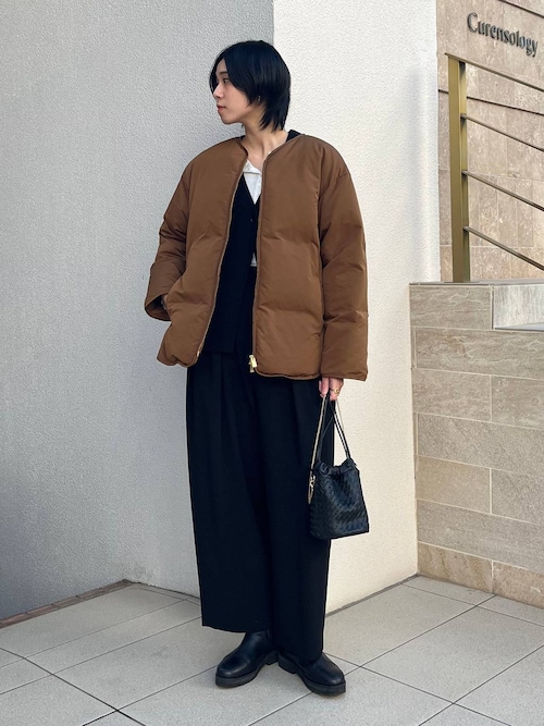 セール】Curensology(カレンソロジー)/サイドジップノーカラーダウン