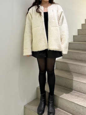 HOMME PLISSE ISSEY MIYAKEのノーカラージャケットを使った人気