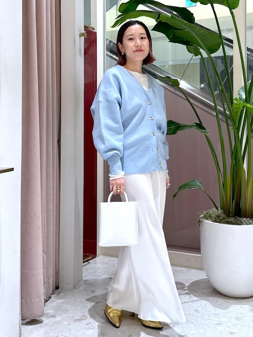 セール】トライアングルボタンミドルカーディガン（カーディガン