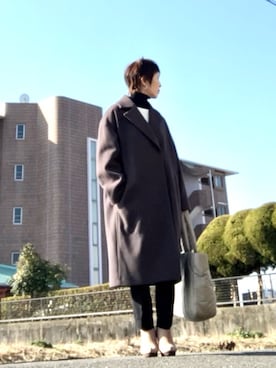 MM6 Maison Margielaのチェスターコートを使った人気ファッション