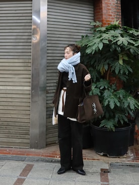 LA PEAU DE GEM】eco suede cover all/エコスウェードカバーオールを