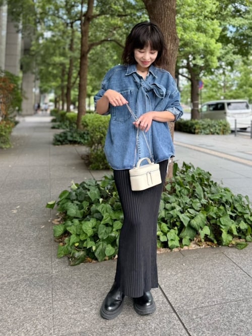 デニムボウタイシャツ（シャツ/ブラウス）｜Whim Gazette（ウィム