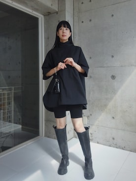 GANNI リサイクルラバー ロングブーツを使った人気ファッション