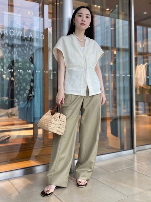 セール】スパークリネン ハーフスリーブブラウス（シャツ/ブラウス