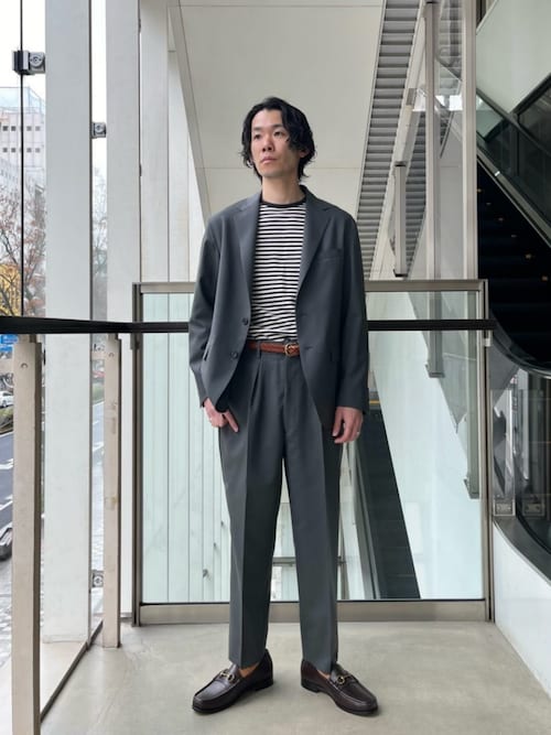 別注】＜Anderson's＞ ラウンドバックル メッシュベルト（ベルト