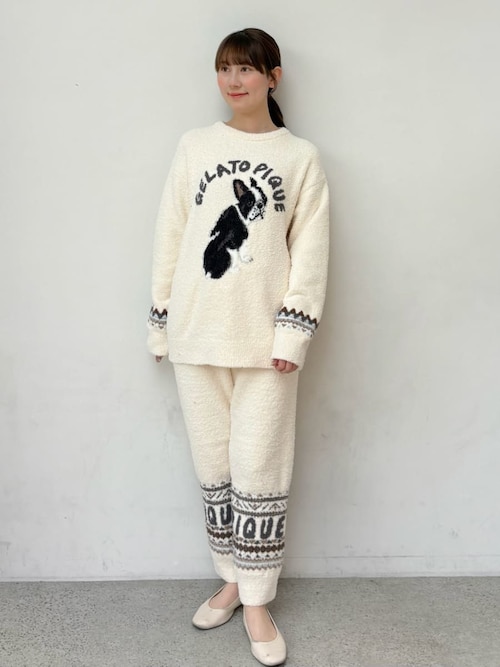 セール】【HOMME】パウダーDOGジャガードプルオーバー（ルームウェア