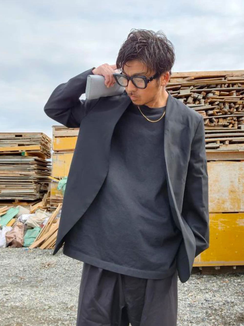 ジュンジ｜Maison Margielaのノーカラージャケットを使った