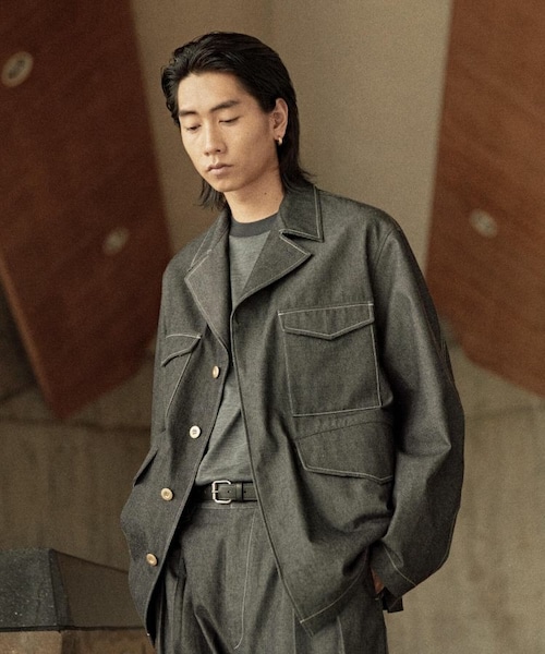 LIDNM（リドム）の「SILK DENIM 213 JACKET（デニムジャケット）」 - WEAR