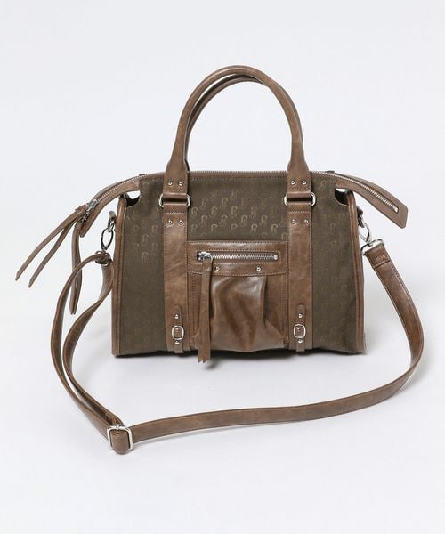 JEANASIS（ジーナシス）の「アンティークフェイクレザーボストン