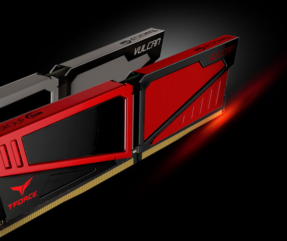 VULCAN DDR4 DESKTOP MEMORY RED 16GB(2x8GB) 2400MHz CL14 | TEAMGROUP