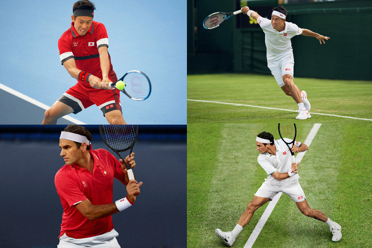 錦織圭とフェデラーのユニクロウィンブルドン用、スポーツの祭典用