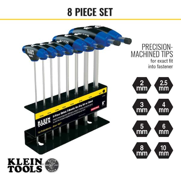Klein Tools 6 in. Journeyman Metric T-Handle Set with Stand (8