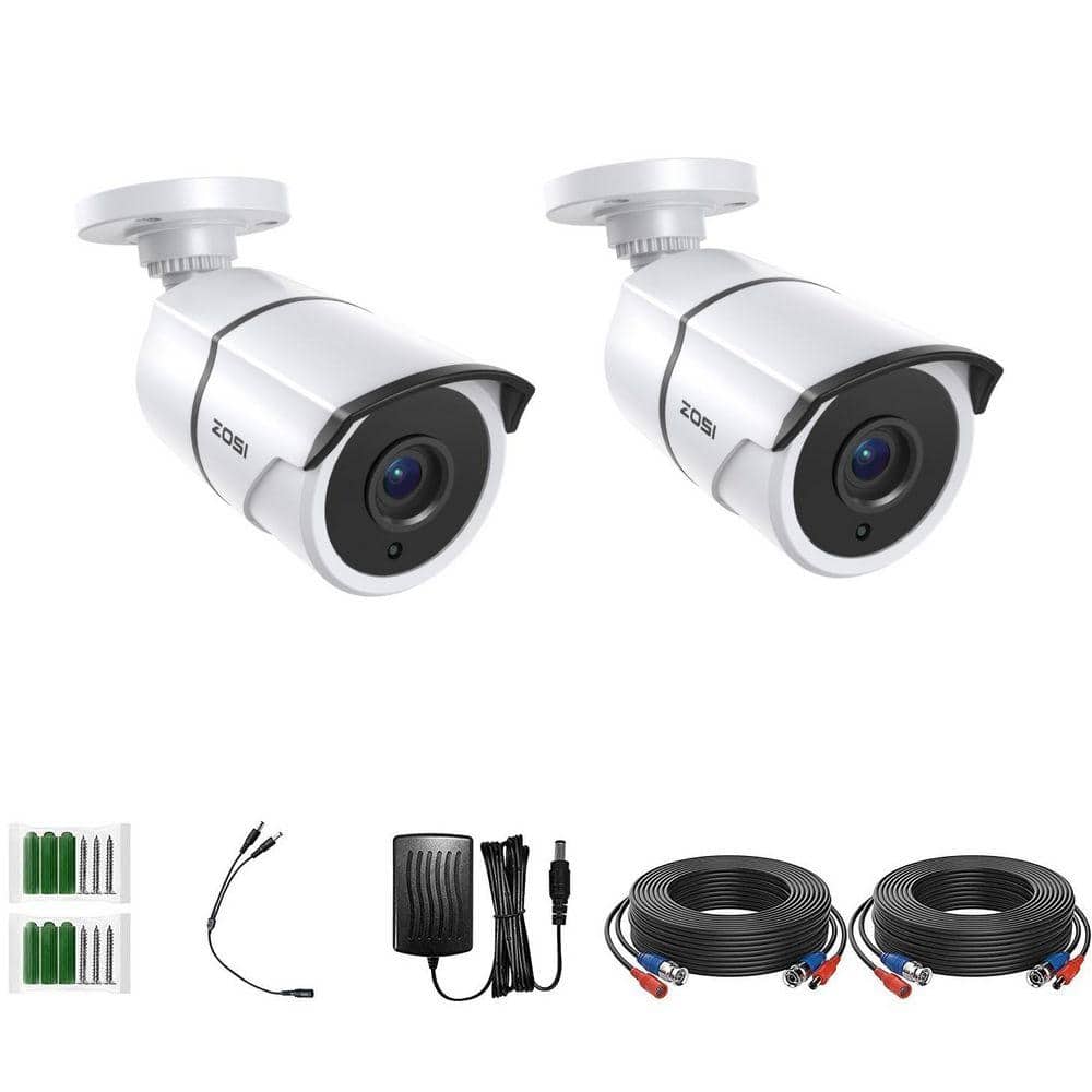 ZOSI 2MP Outdoor Hardwired Home Security Camera with Audio