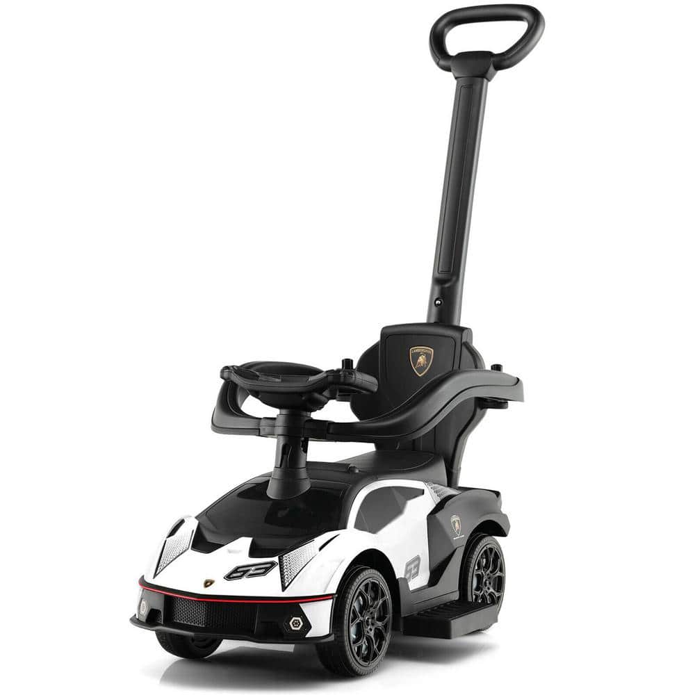 Gymax 3-in-1 Licensed Lamborghini Ride on Push Car Stroller