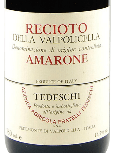 Tedeschi Recioto della Valpolicella Amarone | Vivino English