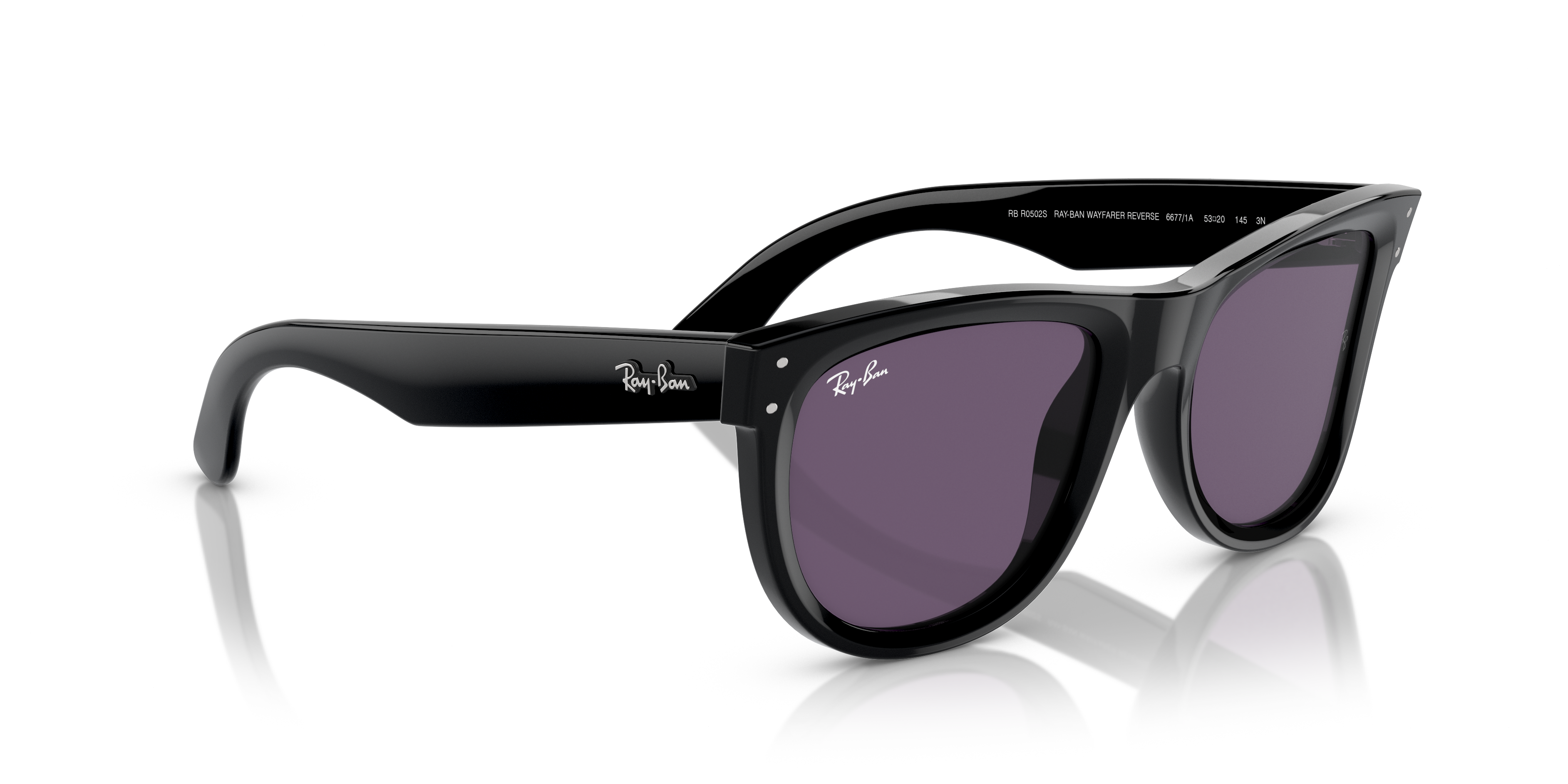 WAYFARER REVERSE Sunglasses in Black and Violet - RBR0502S | Ray