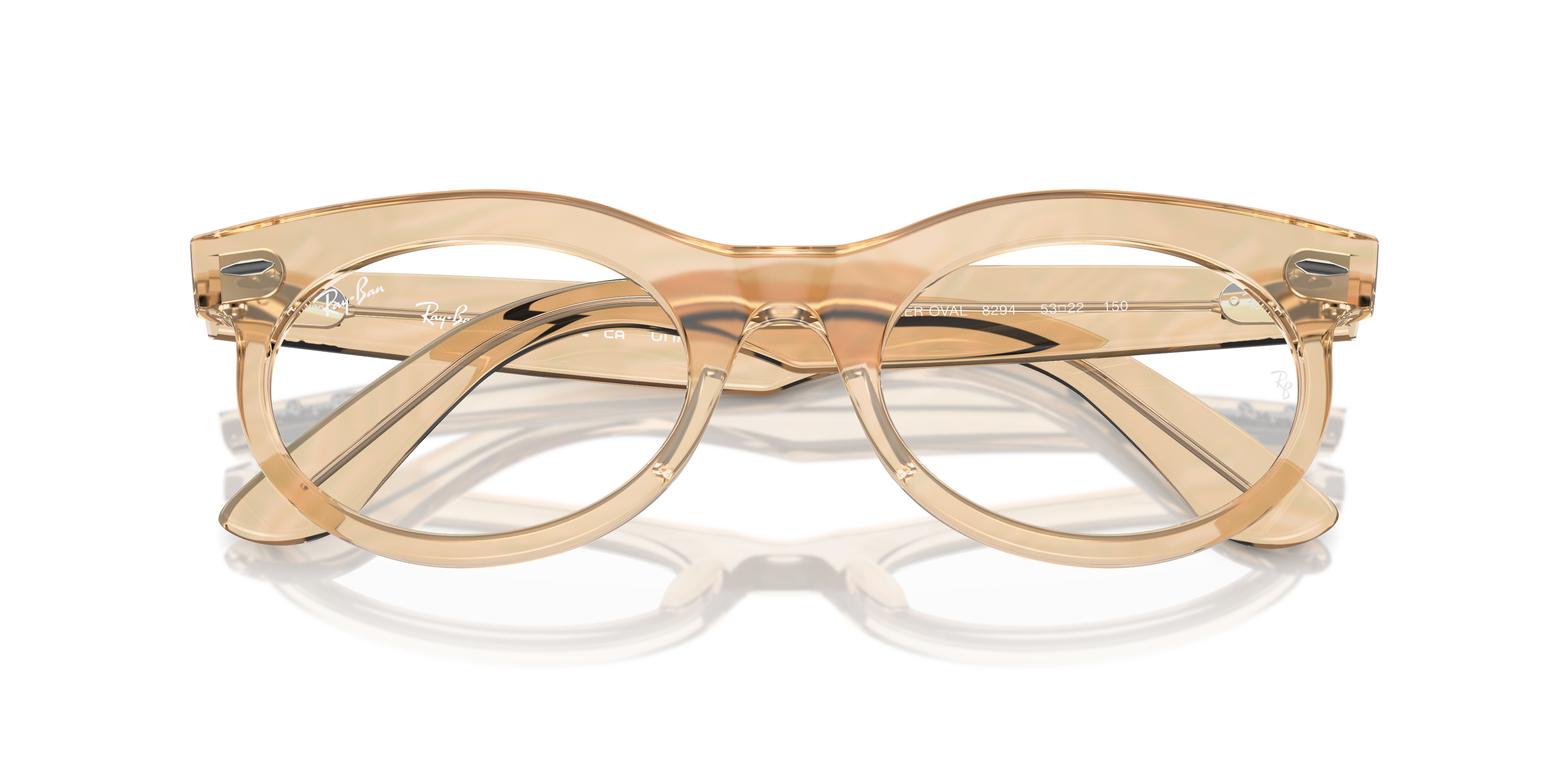 WAYFARER OVAL OPTICS CHANGE Eyeglasses with Photo Waves Brown