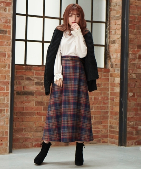 試着のみ】ダックスロンドン ロングコート 花柄 ジャガード ベルト