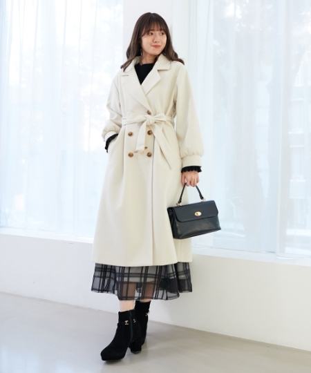 バックデザインチェスターコート/MAJESTIC LEGON(マジェスティック