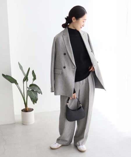 ダブルブレストヘリンボーンジャケット/le.coeur blanc(ルクールブラン