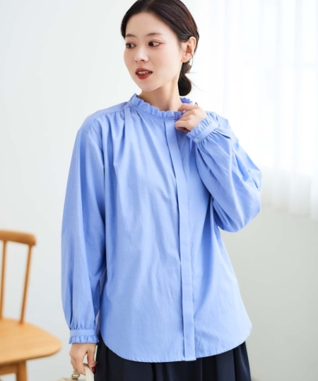 フリルカラーギャザーブラウス/le.coeur blanc(ルクールブラン