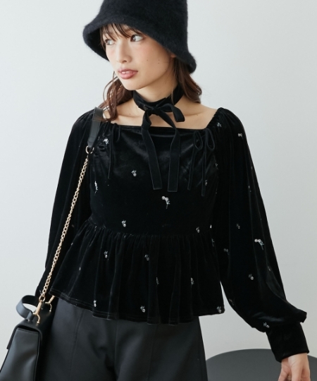 チョーカーセットベロアトップス/MAJESTIC LEGON(マジェスティック