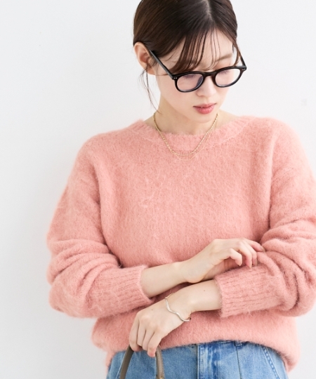 手洗い可能》ソフトシャギーニットプルオーバー/le.coeur blanc