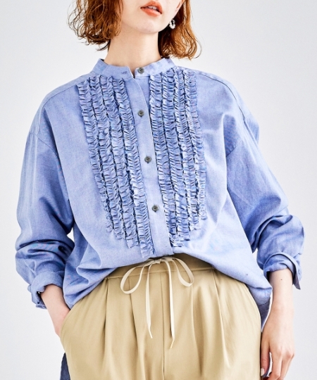 フロントフリルシャツ/le.coeur blanc(ルクールブラン)｜ルクール