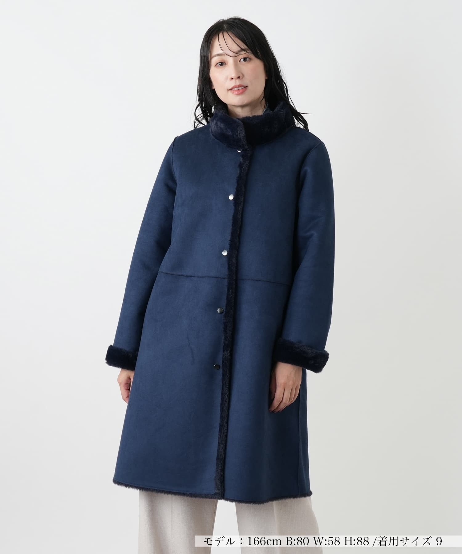 スタンドカラーコート【Leilian WHITE LABEL】|レリアン | レリアン