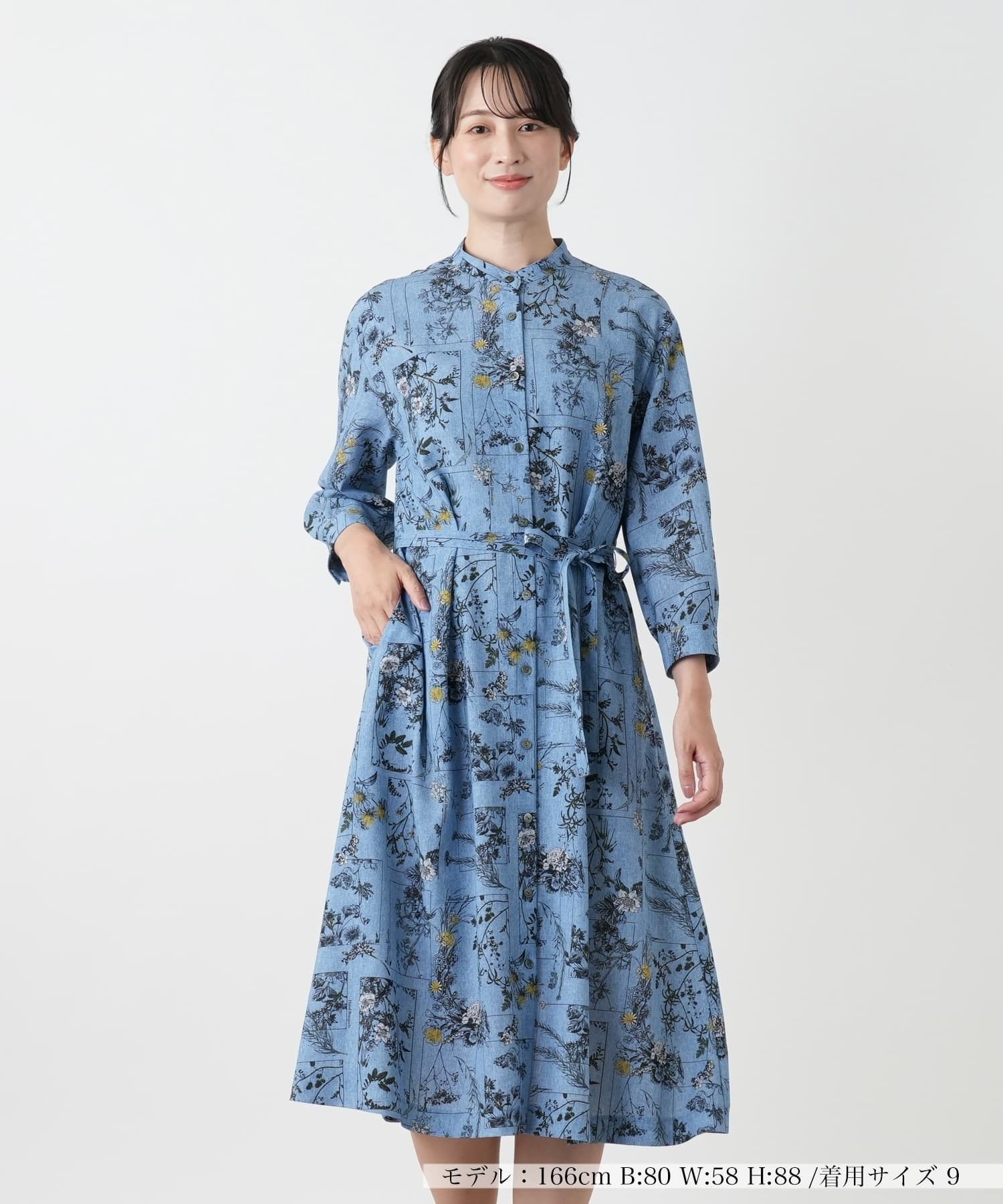 花柄フレアシャツワンピース|レリアン | レリアン公式オンラインストア