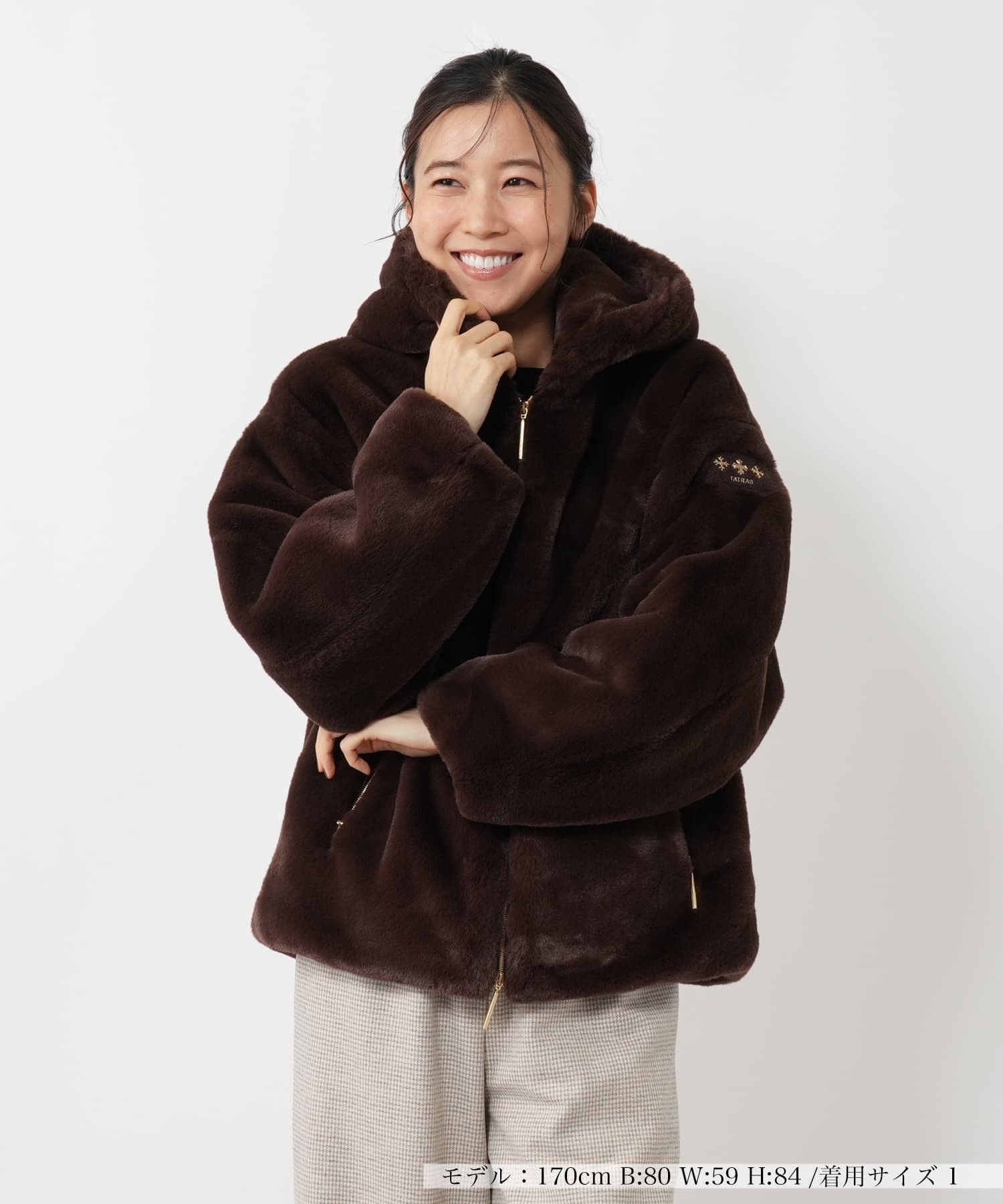 フェイクファーフーデッドブルゾン【TATRAS】|ネミカ | レリアン公式