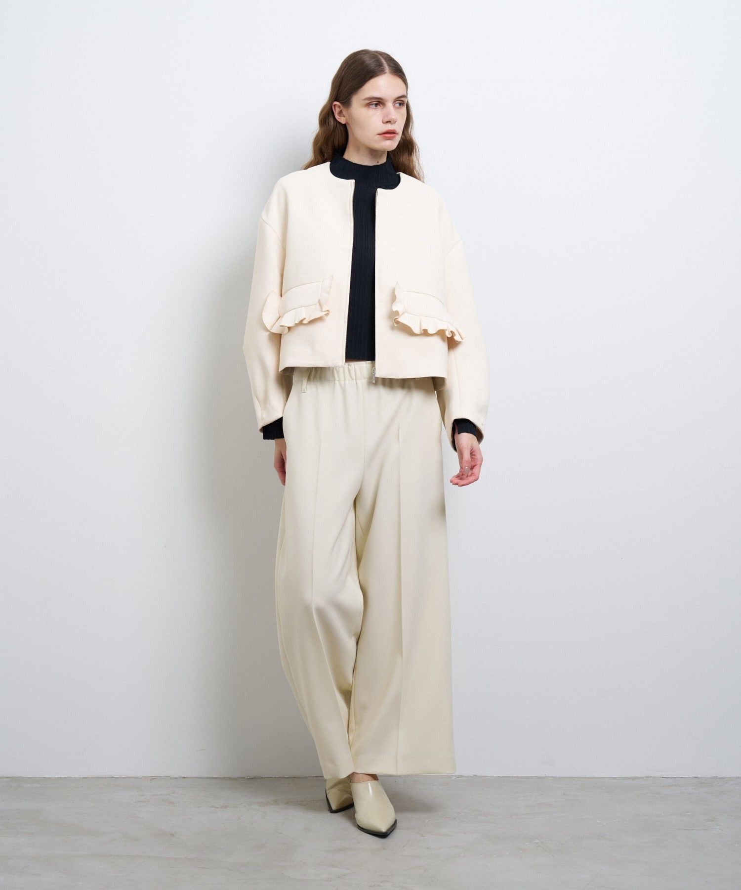 トリプルクロスフリルポケットジャケット|LANVIN en Bleu | LANVIN en