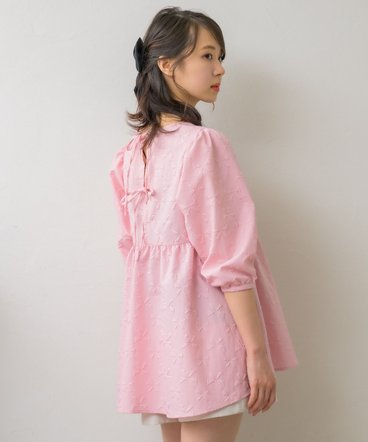 リボンジャガードチュニックBL|ems excite | RETRO GIRL ONLINE STORE