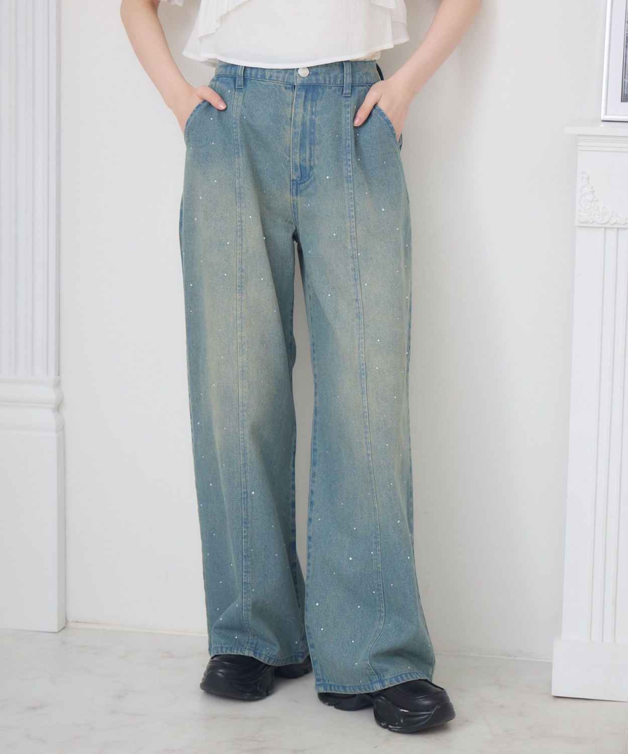 ビジューデニムPT|ems excite | RETRO GIRL ONLINE STORE レトロガール