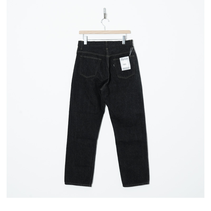 YAECA (ヤエカ) 10-13B Denim Pants Wide Tapered / ブラック デニム