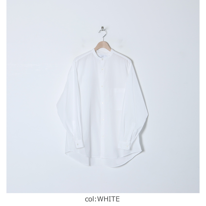 Graphpaper (グラフペーパー) Broad L/S Oversized Band Collar Shirt