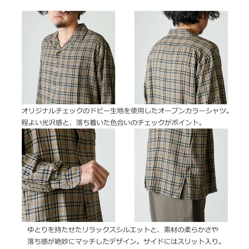 KAPTAIN SUNSHINE (キャプテンサンシャイン) Open Collar L/S Shirt