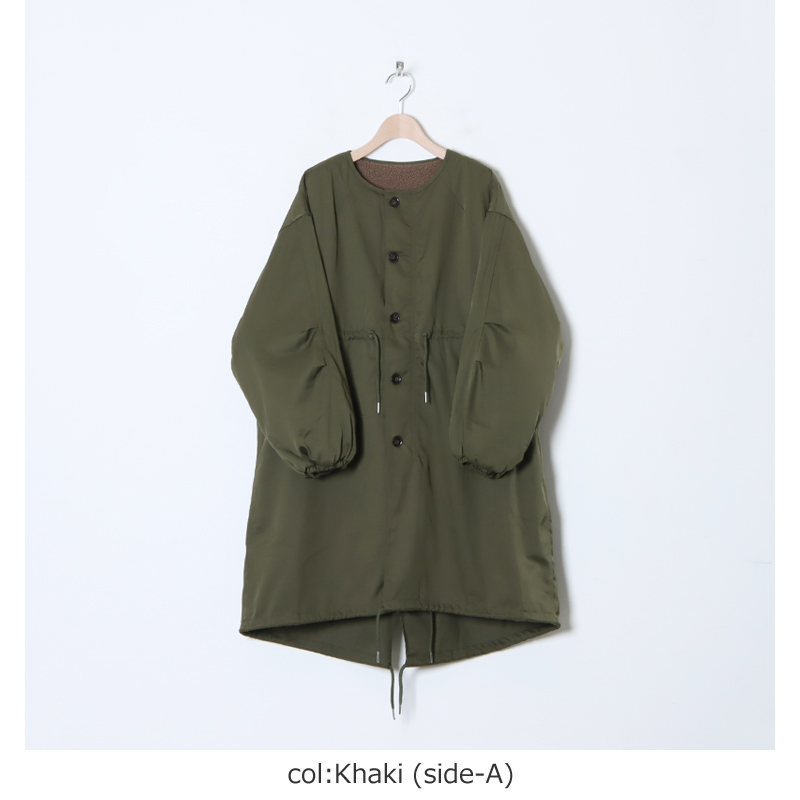 kelen (ケレン) REVERSIBLE NO COLLAR MOD COAT HALI / リバーシブル