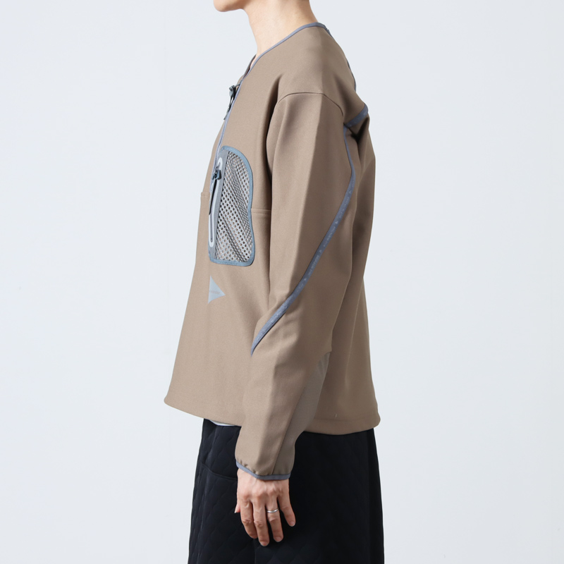 and wander (アンドワンダー) light fleece pullover / ライトフリース