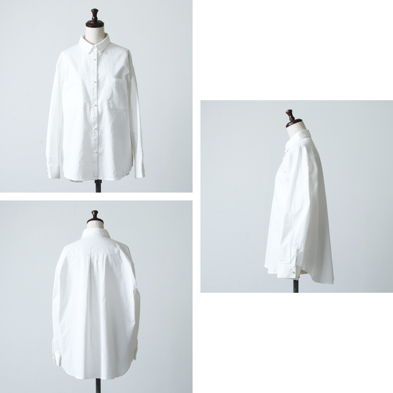 blanc basque (ブランバスク) コットンビッグシャツ×ニットベスト