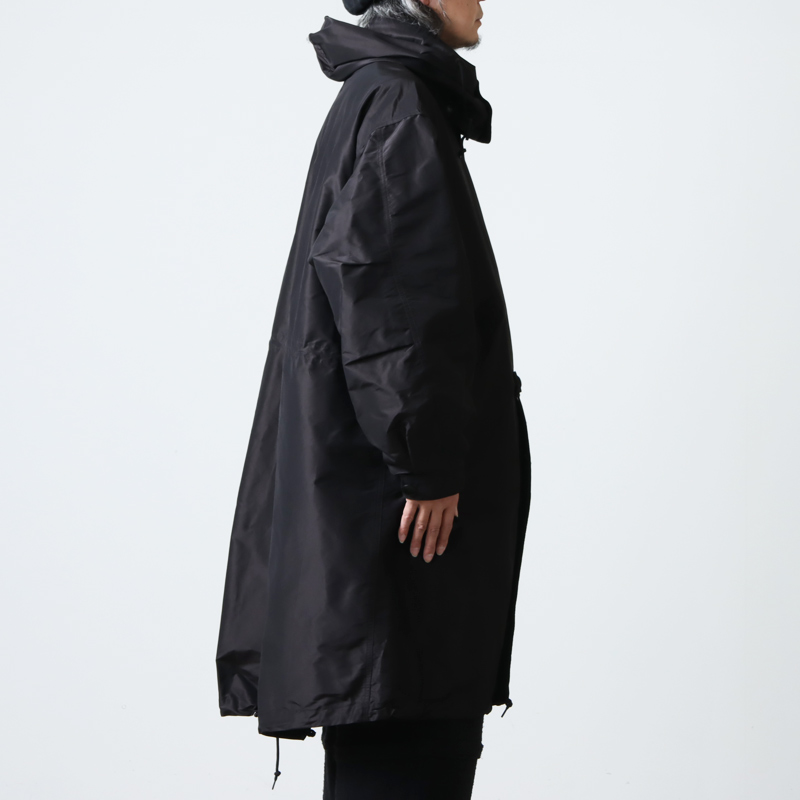 COMOLI (コモリ) コットンシルク フーデッドコート