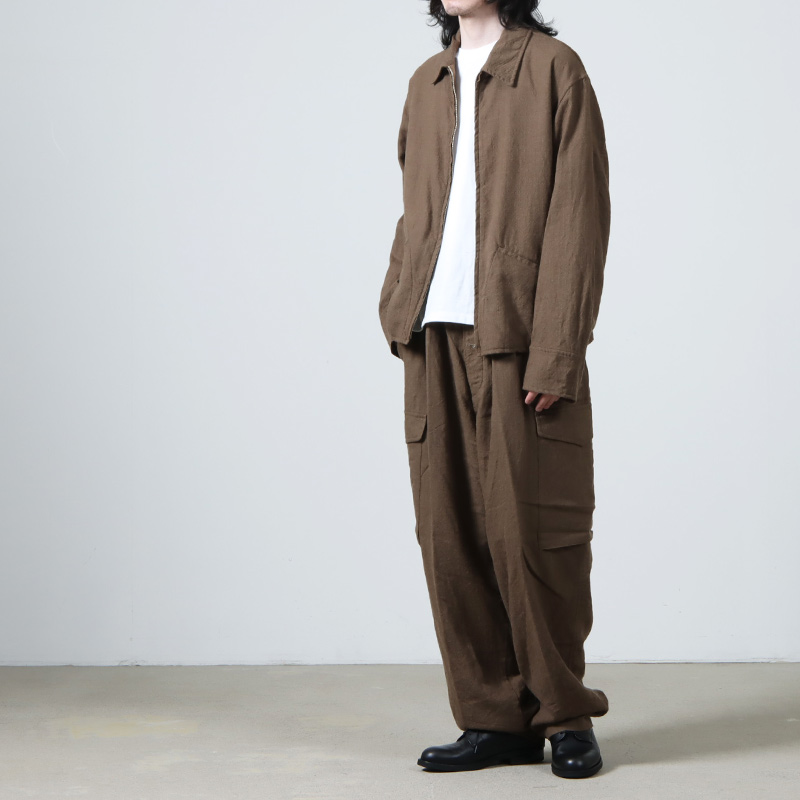 COMOLI (コモリ) KHAKI縮絨ウール 6Pパンツ