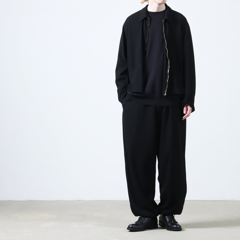 COMOLI (コモリ) シルクネップ ドローストリングパンツ