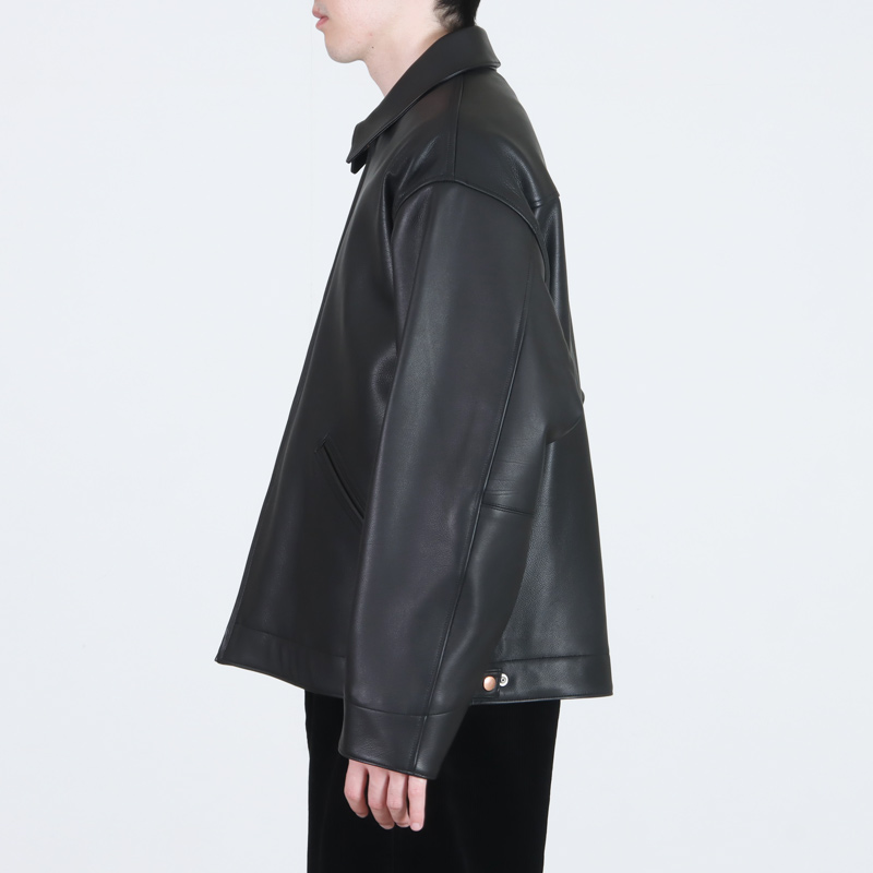 COMOLI (コモリ) カーフスキン ジップショートジャケット