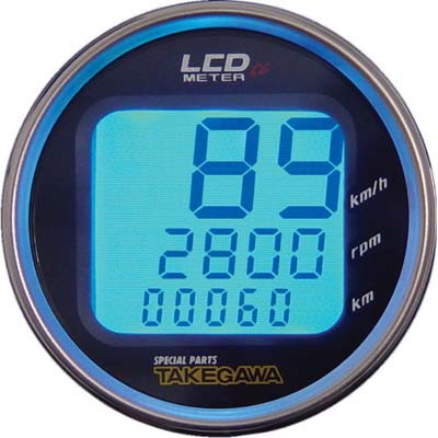 ラージLCDアルファスピード/タコメーター 12Vモンキー/ゴリラ - バイク