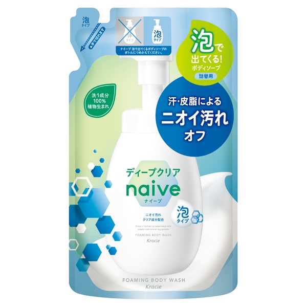 ナイーブ TheNaive 泡の極み 液体で出るボディーソープ 詰替用10袋